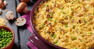 Chicken veggie and pasta casserole