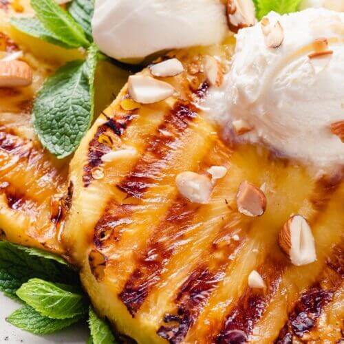 Grilled pineapple dessert recipe