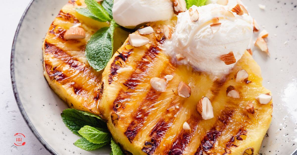 Grilled pineapple dessert recipe