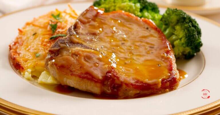 Honey mustard glazed pork chops