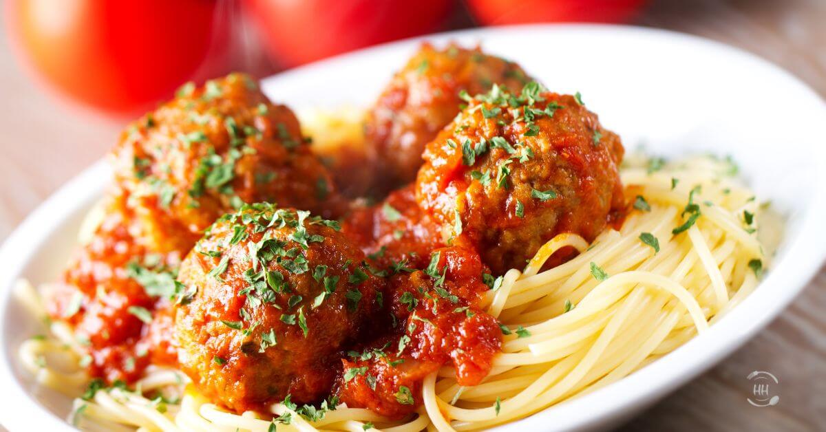Spaghetti and meatballs