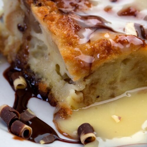 Chocolate Cherry Bread Pudding