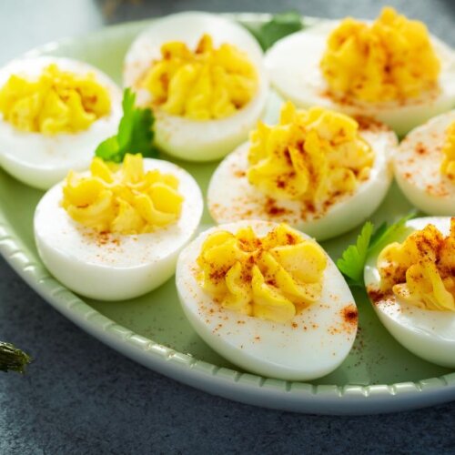 Dill Pickle Deviled Eggs