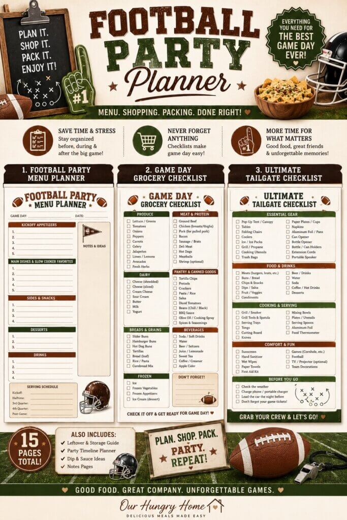 Football Party Food Planner
