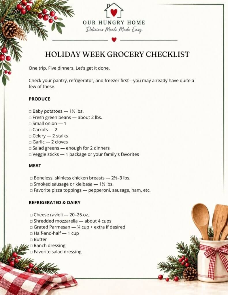 Holiday Grocery List
