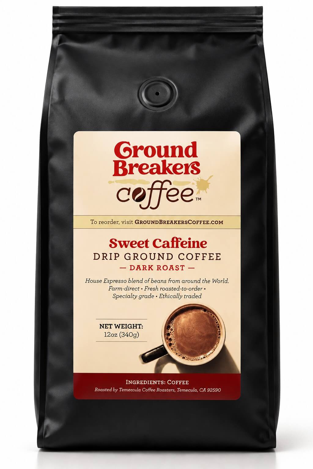 Sweet Caffeine Dark Roast Drip Ground Coffee